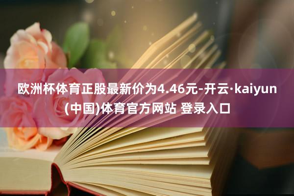 欧洲杯体育正股最新价为4.46元-开云·kaiyun(中国)体育官方网站 登录入口