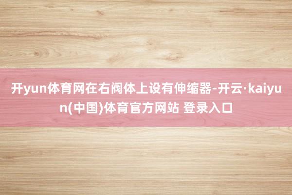 开yun体育网在右阀体上设有伸缩器-开云·kaiyun(中国)体育官方网站 登录入口