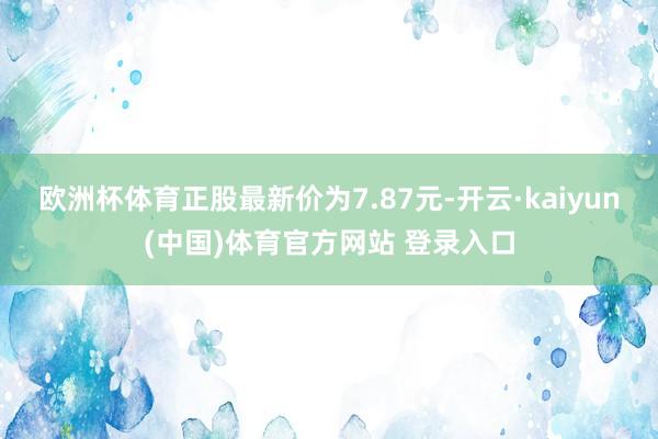 欧洲杯体育正股最新价为7.87元-开云·kaiyun(中国)体育官方网站 登录入口