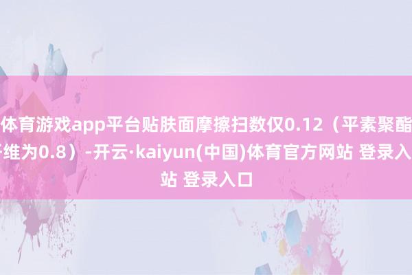 体育游戏app平台贴肤面摩擦扫数仅0.12（平素聚酯纤维为0.8）-开云·kaiyun(中国)体育官方网站 登录入口