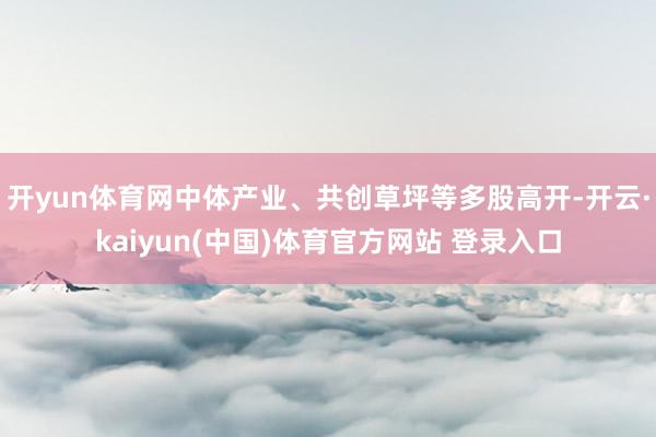 开yun体育网中体产业、共创草坪等多股高开-开云·kaiyun(中国)体育官方网站 登录入口